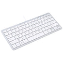 450 78 Keys Ultra-thin USB Wired Keyboard(Silver)