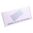 450 78 Keys Ultra-thin USB Wired Keyboard(Silver)