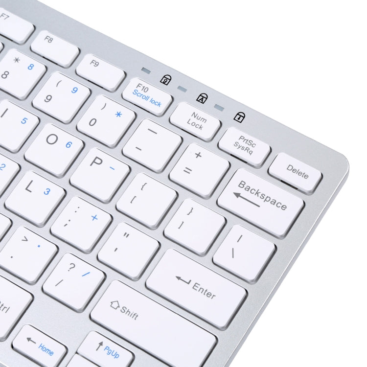 450 78 Keys Ultra-thin USB Wired Keyboard(Silver)