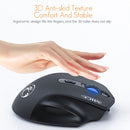 iMICE G-1800 Rechargeable 4 Buttons 1600 DPI 2.4GHz & Bluetooth Silent Wireless Mouse for Computer PC Laptop (Black)