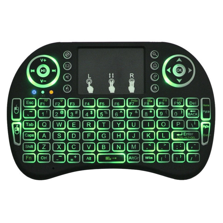 Mini i8 Air Mouse 92-keys QWERTY 2.4G Wireless Backlight Keyboard with Touchpad for Android TV Box & Google TV Box & PC Tablet & Xbox360 & PS3 & HTPC/IPTV, Support Auto Sleep and Auto Wake Mode
