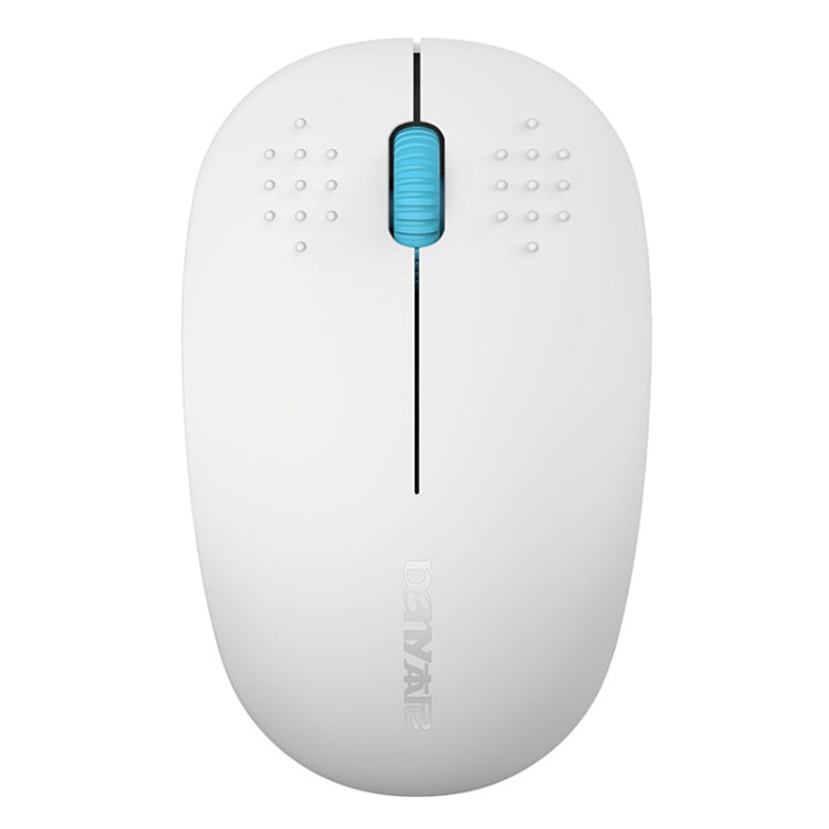 Beny G30 2.4GHz 1600DPI Fashion Portable Wireless Silent Mouse (White)