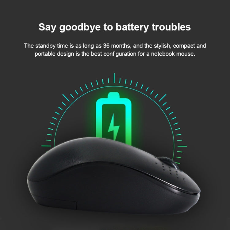 Beny G30 2.4GHz 1600DPI Fashion Portable Wireless Silent Mouse (Green)