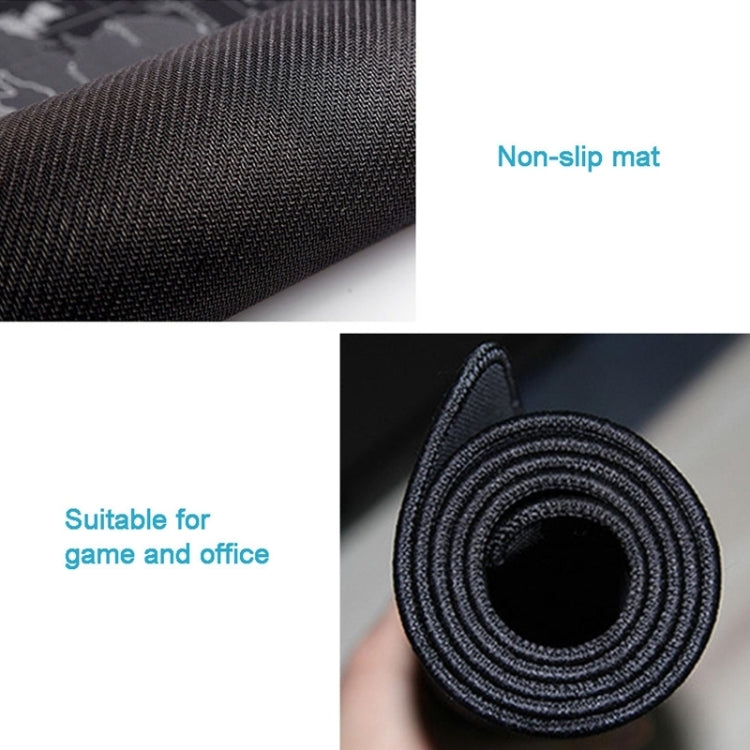 Extended Large Anti-Slip World Map Pattern Soft Rubber Smooth Cloth Surface Game Mouse Pad Keyboard Mat, Size: 100 x 50cm