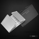 B033 Rechargeable 3-Folding 64 Keys Bluetooth Wireless Keyboard with Touchpad(Grey)