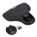 N5903 2.4GHz Mini Wireless Keyboard with Touchpad & USB Mini Receiver, Size: 127 x 134 x 25mm(Black)