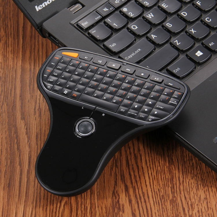 N5901 2.4GHz Mini Wireless Keyboard & Mouse Combo & USB Mini Receiver, Size: 125 x 135 x 27mm(Black)