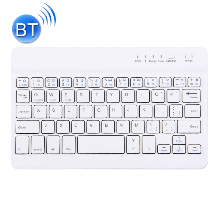 Mini Universal Portable Bluetooth Wireless Keyboard, Compatible with 7 inch Tablets with Bluetooth Functions(White)