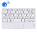 Bluetooth Wireless Keyboard with Touch Panel, Compatible with All Android & Windows 10 inch Tablets with Bluetooth Functions (White)