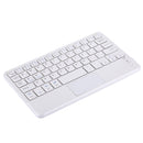 Bluetooth Wireless Keyboard with Touch Panel, Compatible with All Android & Windows 10 inch Tablets with Bluetooth Functions (White)