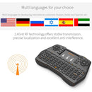 VIBOTON i8 Plus Updated 2.4GHz QWERT Mini Wireless Keyboard with Touchpad for TV Box, Mi Box, Computer, Tablet, Laptop and Projector(Black)
