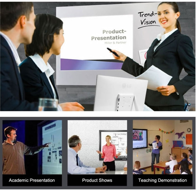 VIBOTON 504T 2.4GHz Laser Pens Wireless RF Remote Control Laser Presenter Pointer for Power Point PPT with Touchpad Air Mouse for PC Laptop Notebook(Black)