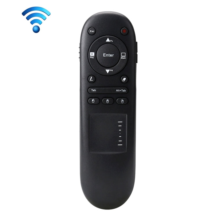 VIBOTON 504T 2.4GHz Laser Pens Wireless RF Remote Control Laser Presenter Pointer for Power Point PPT with Touchpad Air Mouse for PC Laptop Notebook(Black)