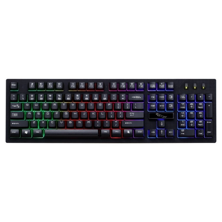 ZGB G20 104 Keys USB Wired Mechanical Feel Glowing Computer Keyboard Gaming Keyboard(Black)