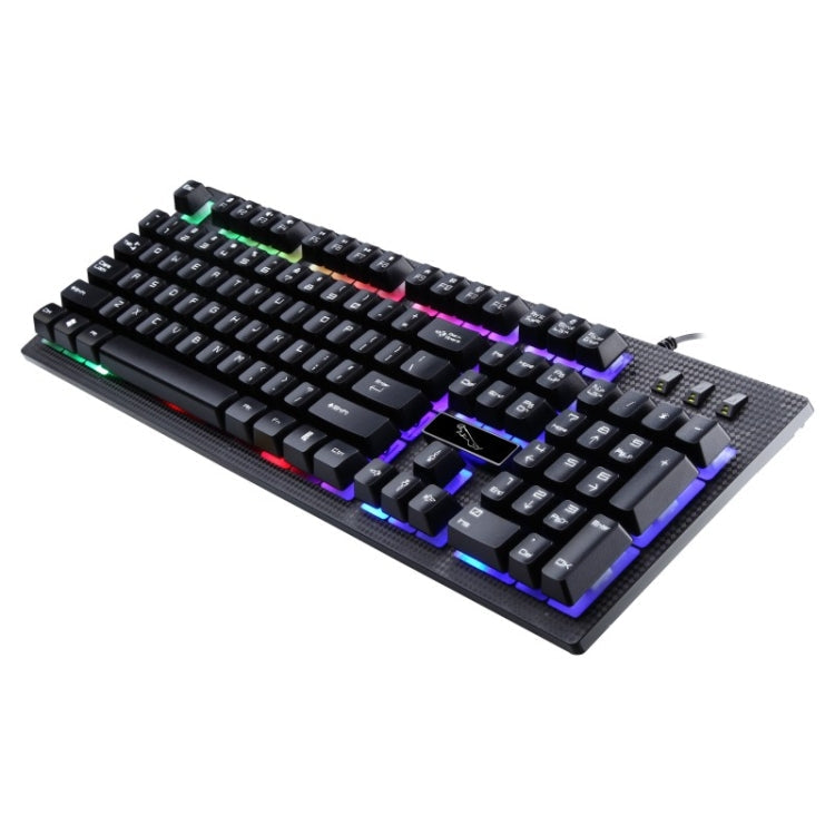 ZGB G20 104 Keys USB Wired Mechanical Feel Glowing Computer Keyboard Gaming Keyboard(Black)
