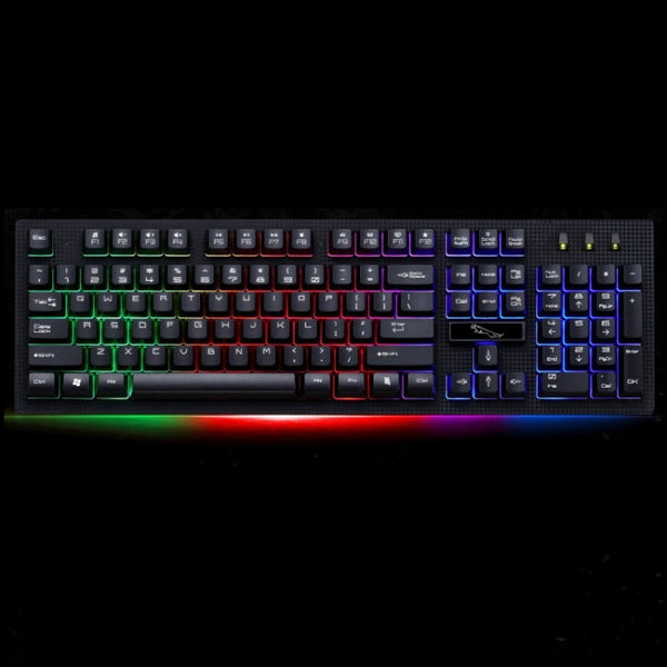 ZGB G20 104 Keys USB Wired Mechanical Feel Glowing Computer Keyboard Gaming Keyboard(Black)
