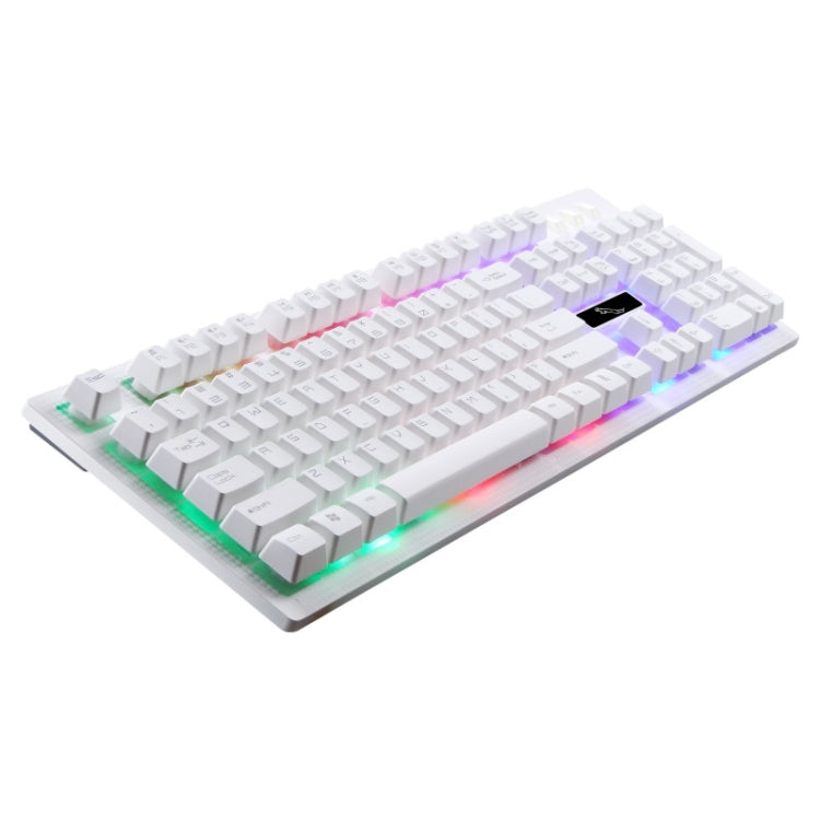 ZGB G20 104 Keys USB Wired Mechanical Feel Glowing Computer Keyboard Gaming Keyboard(White)