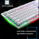 ZGB G20 104 Keys USB Wired Mechanical Feel Glowing Computer Keyboard Gaming Keyboard(White)