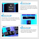 ZGB G21 104 Keys USB Wired Mechanical Feel Colorful Backlight Office Computer Keyboard Gaming Keyboard(Black)