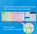 ZGB G21 104 Keys USB Wired Mechanical Feel Colorful Backlight Office Computer Keyboard Gaming Keyboard(White)