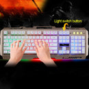 ZGB G700 104 Keys USB Wired Mechanical Feel Glowing Metal Panel Suspension Gaming Keyboard with Phone Holder(Gold)
