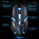 ZGB G20 1600 DPI Professional Wired Glowing Mechanical Feel Suspension Keyboard + Optical Mouse Kit for Laptop, PC(Black)