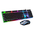 ZGB G21 1600 DPI Professional Wired Colorful Backlight Mechanical Feel Suspension Keyboard + Optical Mouse Kit for Laptop, PC(Black)