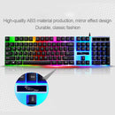 ZGB G21 1600 DPI Professional Wired Colorful Backlight Mechanical Feel Suspension Keyboard + Optical Mouse Kit for Laptop, PC(Black)