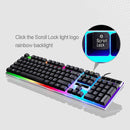 ZGB G21 1600 DPI Professional Wired Colorful Backlight Mechanical Feel Suspension Keyboard + Optical Mouse Kit for Laptop, PC(Black)