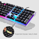 ZGB G21 1600 DPI Professional Wired Colorful Backlight Mechanical Feel Suspension Keyboard + Optical Mouse Kit for Laptop, PC(Black)