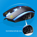 ZGB G21 1600 DPI Professional Wired Colorful Backlight Mechanical Feel Suspension Keyboard + Optical Mouse Kit for Laptop, PC(Black)