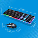 ZGB G21 1600 DPI Professional Wired Colorful Backlight Mechanical Feel Suspension Keyboard + Optical Mouse Kit for Laptop, PC(Black)