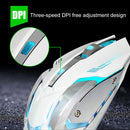 ZERODATE X70 2.4GHz Wireless 6-Keys 2400 DPI Adjustable Ergonomics Optical Gaming Mouse with Breathing Light(White)