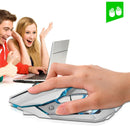 ZERODATE X70 2.4GHz Wireless 6-Keys 2400 DPI Adjustable Ergonomics Optical Gaming Mouse with Breathing Light(White)