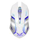ZERODATE X70 2.4GHz Wireless 6-Keys 2400 DPI Adjustable Ergonomics Optical Gaming Mouse with Breathing Light(White)