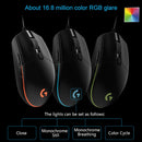 Logitech G102 6-keys RGB Glowing 6000DPI Five-speed Adjustable Wired Optical Gaming Mouse, Length: 2m (White)