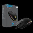 Logitech G102 2nd Gen. LIGHTSYNC 8000 DPI 6 Buttons RGB Backlight USB Wired Optical Gaming Mouse(Black)