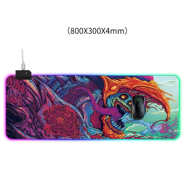 Computer Monster Pattern Illuminated Mouse Pad, Size: 80 x 30 x 0.4cm