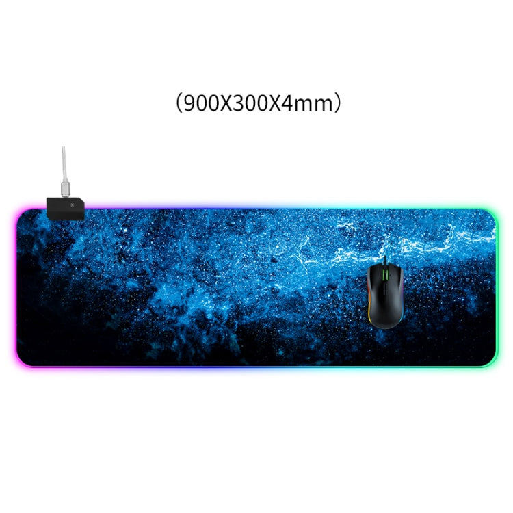 Computer Blue Illuminated Mouse Pad, Size: 90 x 30 x 0.4cm