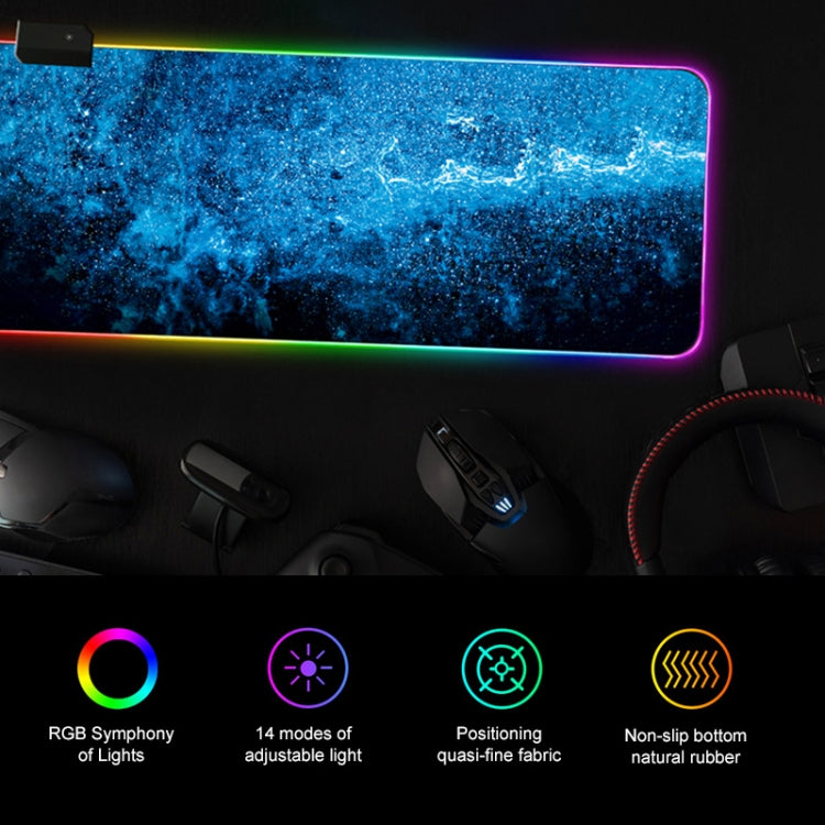 Computer Blue Illuminated Mouse Pad, Size: 90 x 30 x 0.4cm