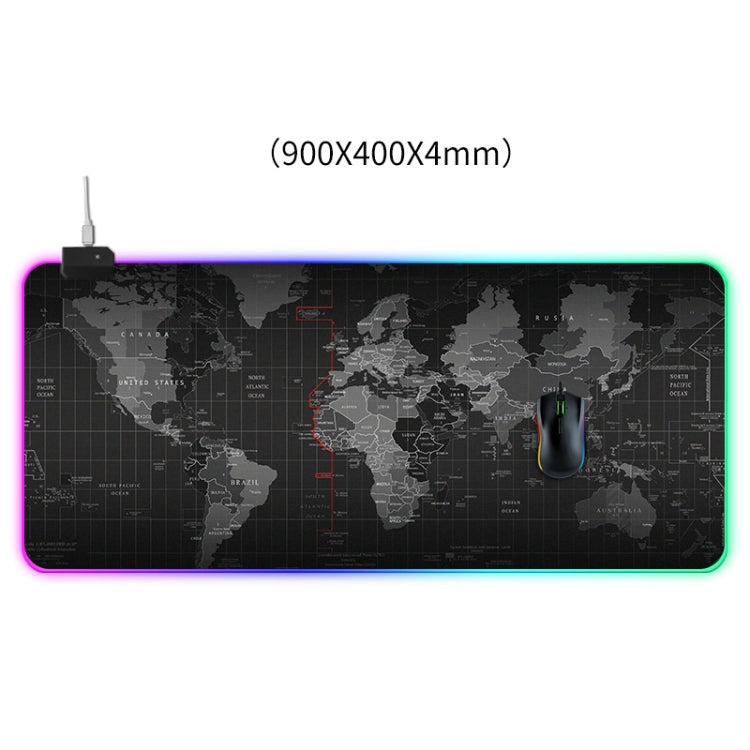 Computer World Map Pattern Illuminated Mouse Pad, Size: 90 x 40 x 0.4cm