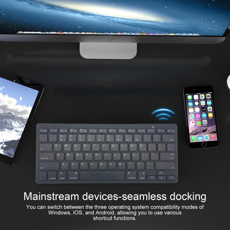 K09 Ultrathin 78 Keys Bluetooth 3.0 Wireless Keyboard (Black)