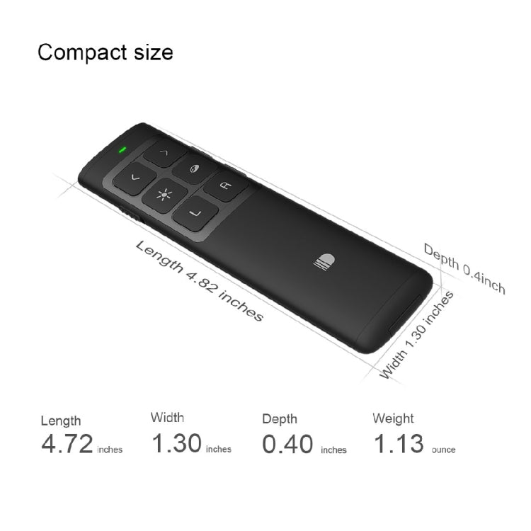 Doosl DSIT014 2.4GHz Rechargeable New Edition PowerPoint Presentation Remote Control Multi-functional Laser Pointer with Electronic Mark & Mark Clear & Volume Adjust Function for PowerPoint / Keynote / Prezi, Control Distance: 100m(Black)