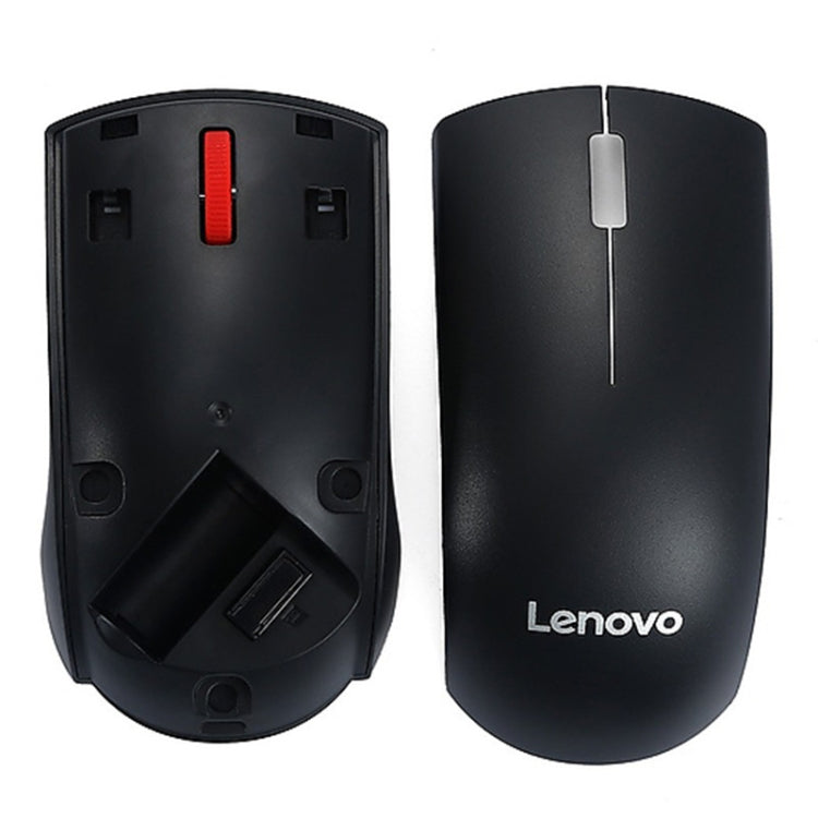 Lenovo M120 Pro Fashion Office Red Dot Wireless Mouse (Black)