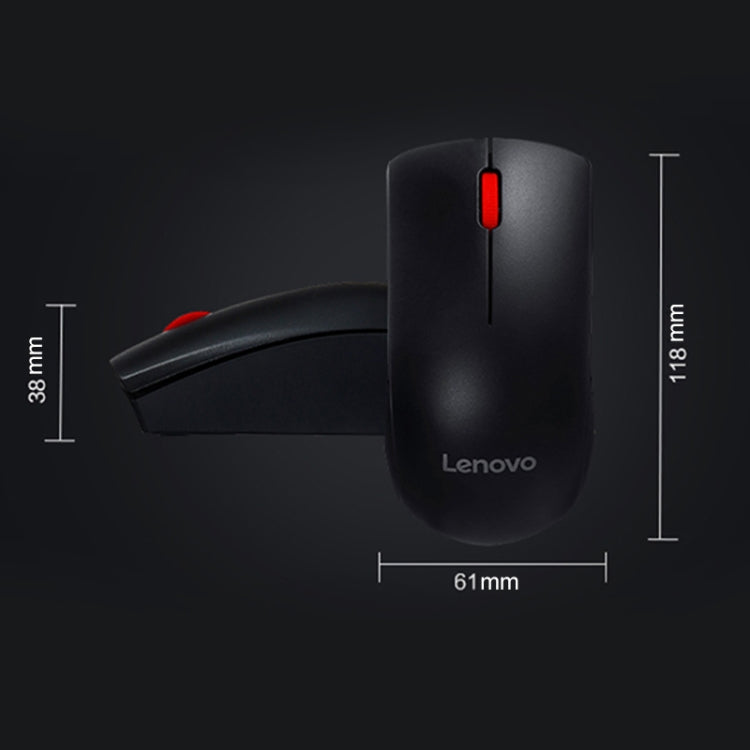Lenovo M120 Pro Fashion Office Red Dot Wireless Mouse (Black)