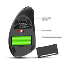 HXSJ T29 Bluetooth 3.0 Wireless Bluetooth 6-Keys 2400 DPI Adjustable Ergonomics Optical Vertical Mouse(Black)