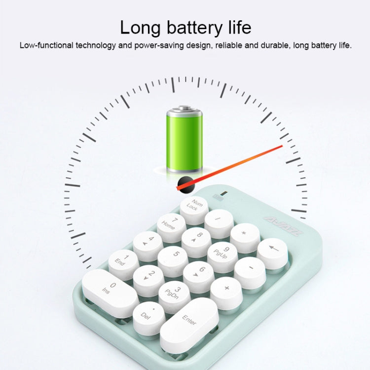 Ajazz AK18 2.4G Mini Wireless Numeric Keyboard (Green)