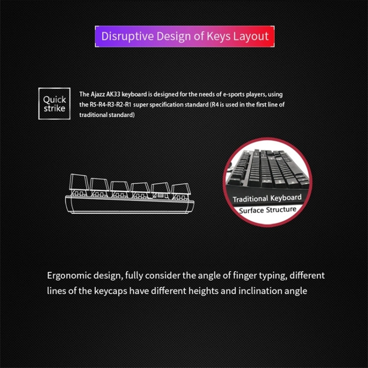 Ajazz 82 Keys Laptop Computer Gaming Mechanical Keyboard (Black Blue Shaft)