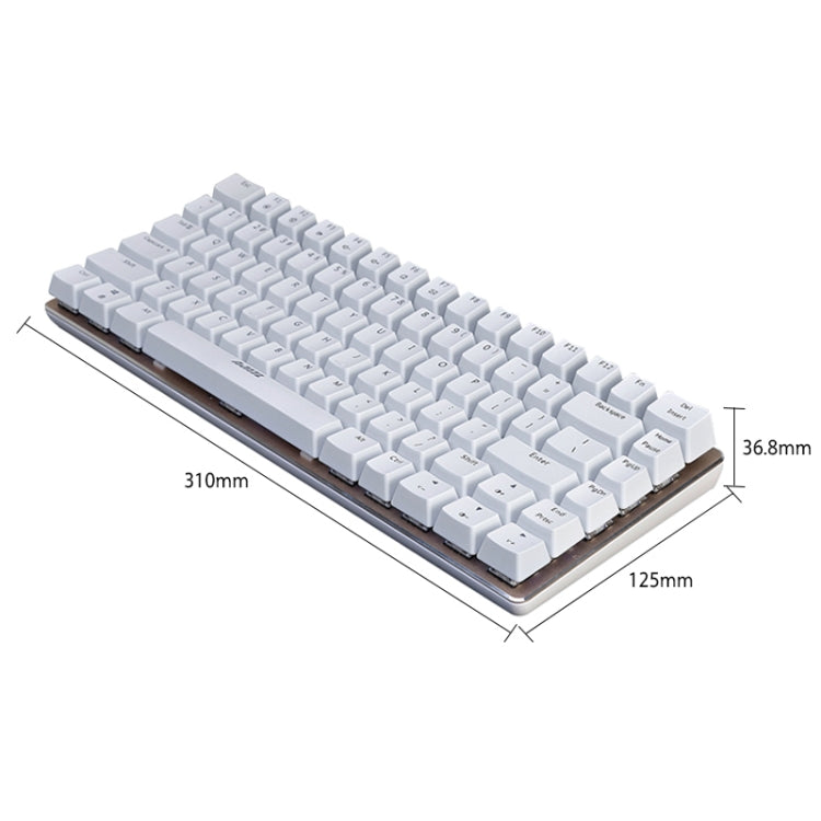 Ajazz 82 Keys Laptop Computer Gaming Mechanical Keyboard (White Blue Shaft)