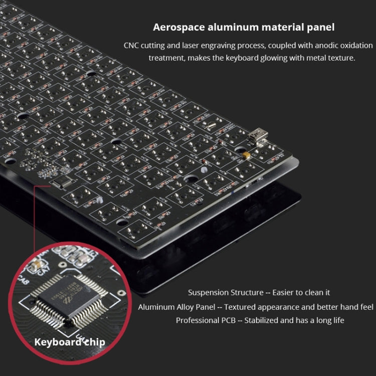 Ajazz AK33 Laptop Computer Gaming Mechanical Keyboard (White Black Shaft)